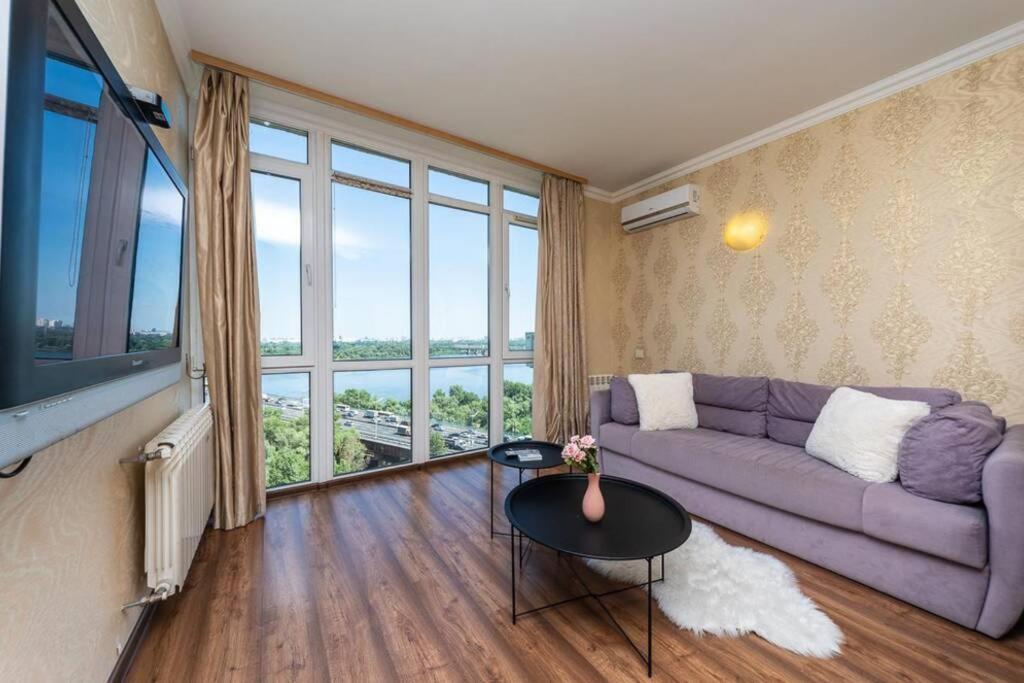 Apartments With Crazy Panoramic View Of The Dniepr Киев Экстерьер фото